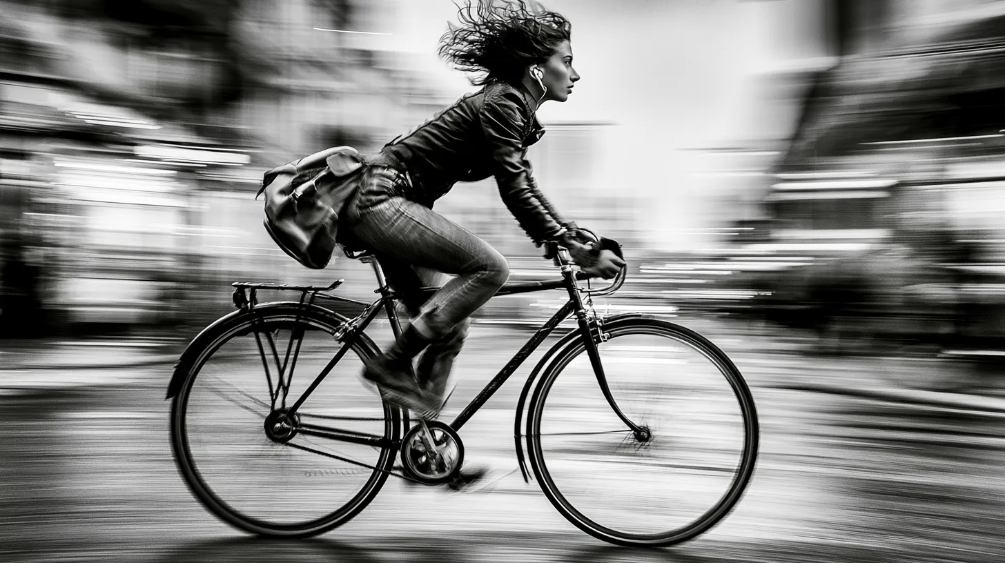 Through the city, earbuds in — Language Radio playing